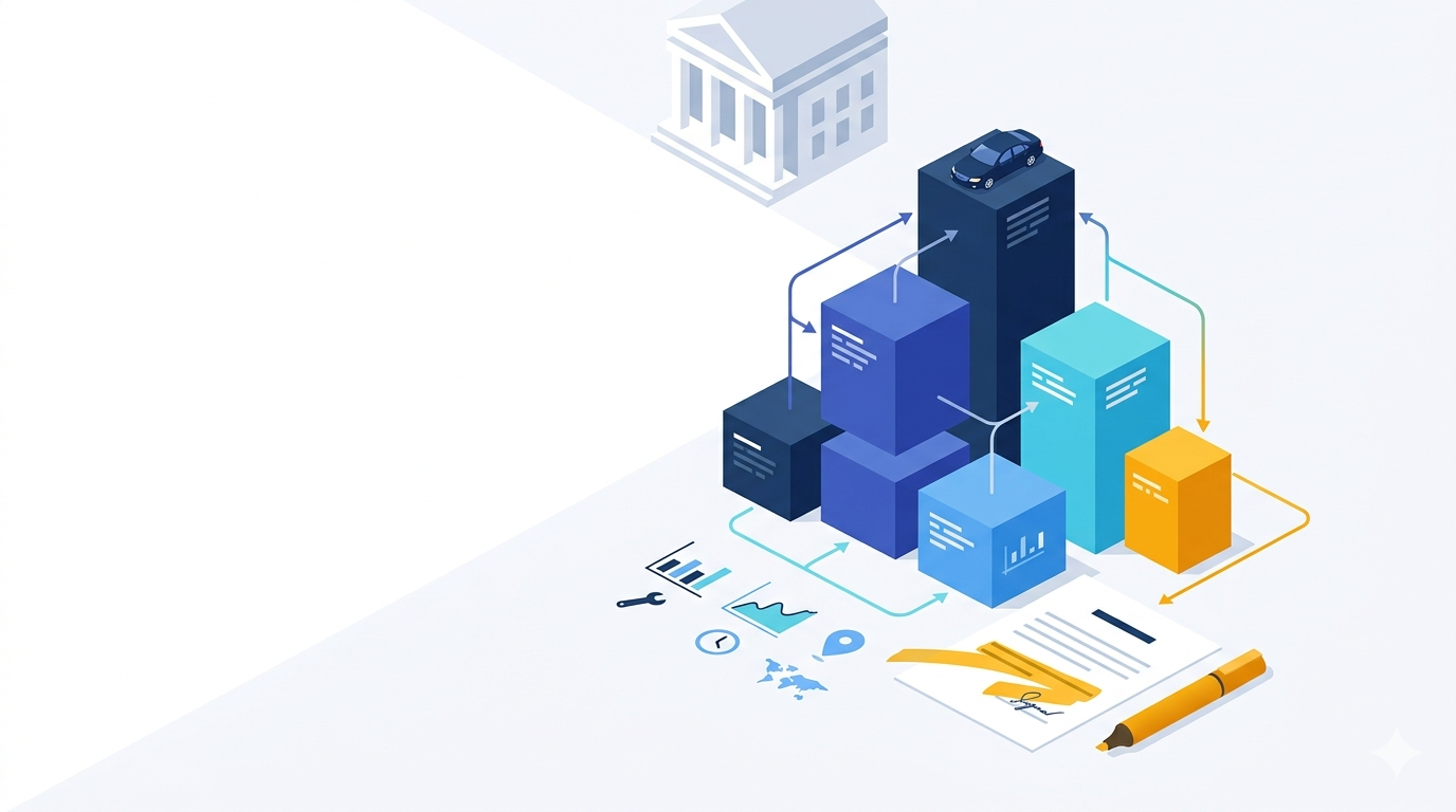 Automobilis apsuptas veiksnių simbolių — amžiaus, vietovės, patirties — kurie lemia draudimo kainą