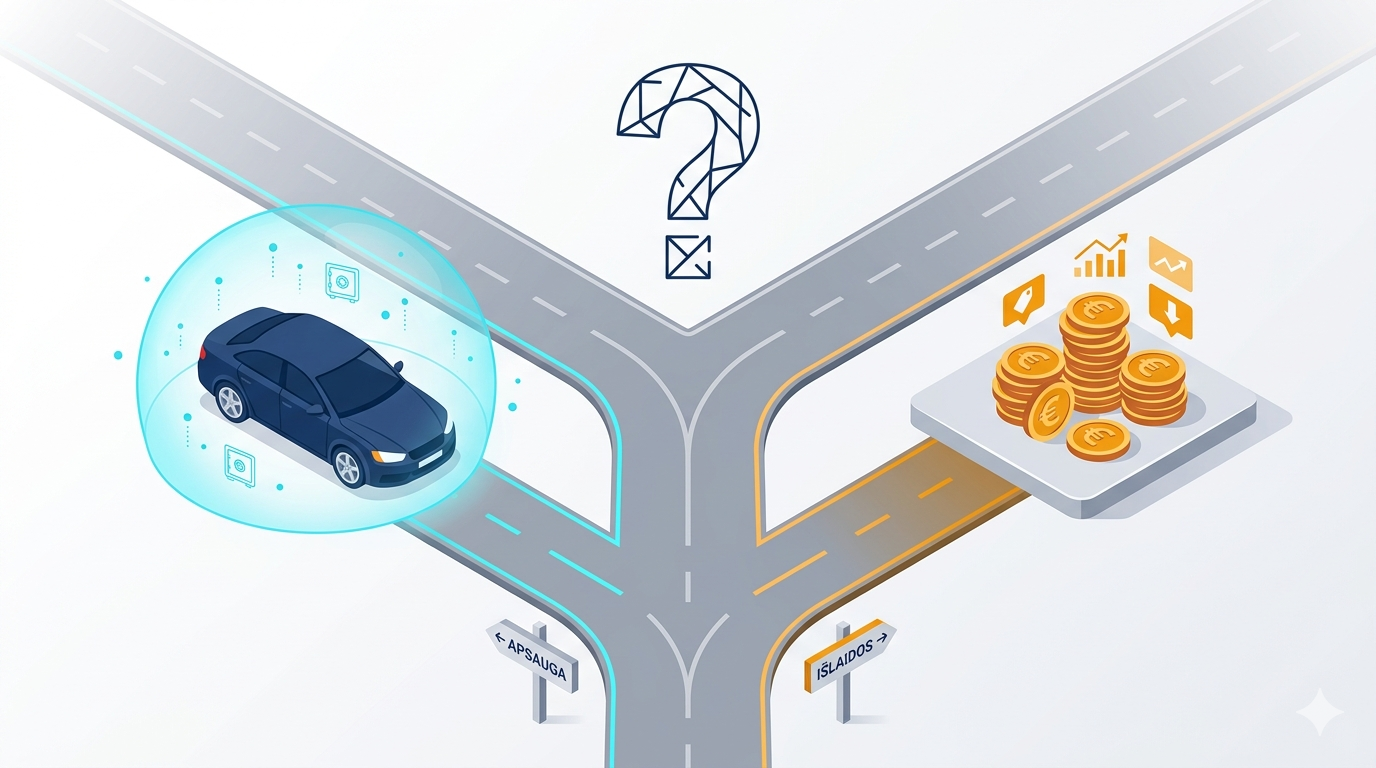 Sprendimo kryžkelė su ženklais taip arba ne — ar verta pirkti KASKO draudimą