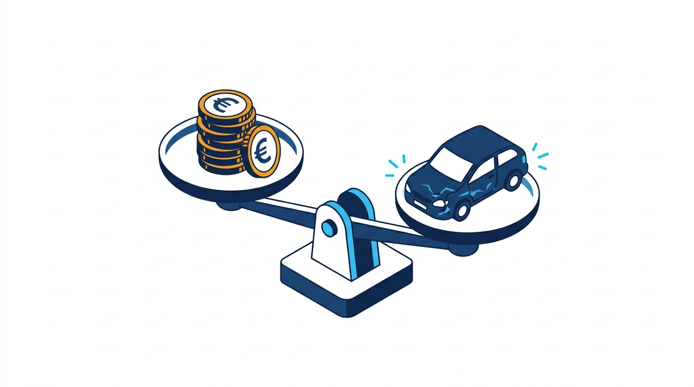 Dvi svarstyklių pusės — mėnesinė įmoka prieš franšizės dydį KASKO draudime